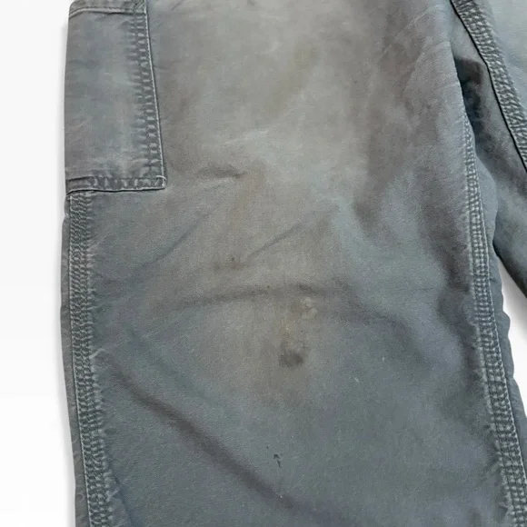 Faded Distressed Vintage Carhartt B151 FAT Fatigue Grey Carpenter Pants 36x30 - Picture 5 of 10